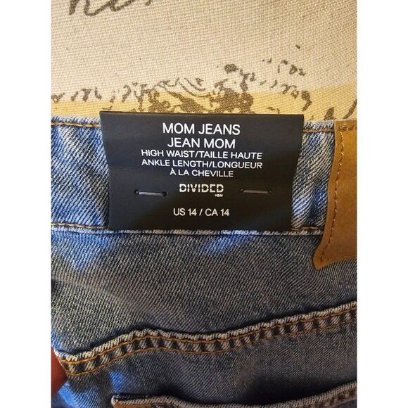 90's Divided H&M Mom Jeans | High Waisted | Ankle Length | Fly 5 Button | Sz 14 - Picture 8 of 8